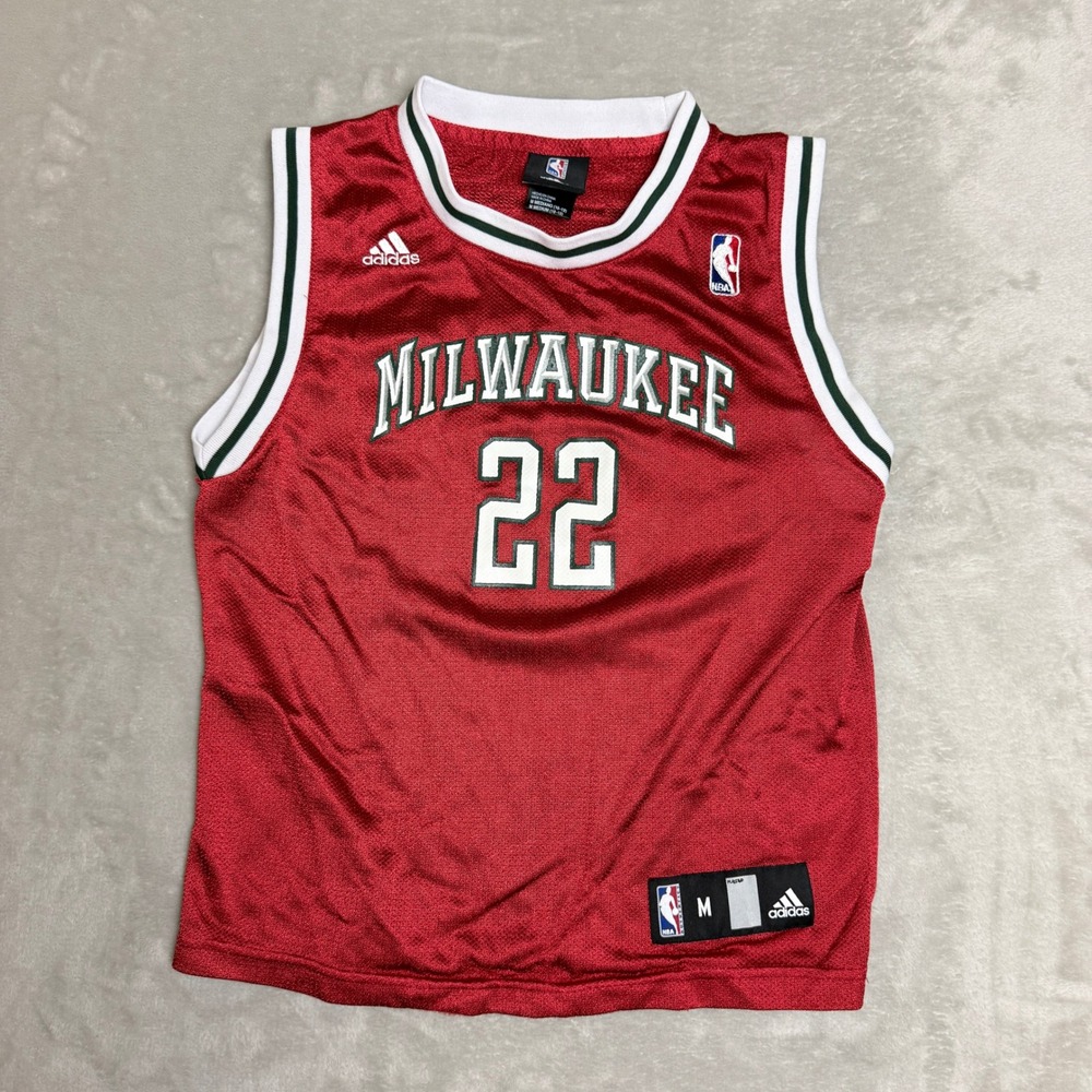 Adidas Michael Redd Milwaukee Bucks Jersey Kids M 10-12 Red #22 NBA Basketball